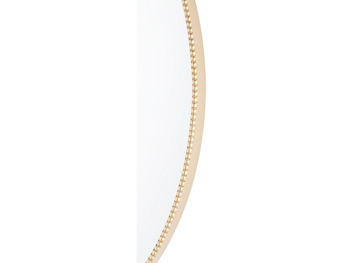 Beliani Lustro ścienne wiszące złote 83 x 57 cm owalne dekoracyjne do salonu sypialni łazienki minimalistyczne Styl Glamour Lustro z ramą Pomieszczenie Łazienka