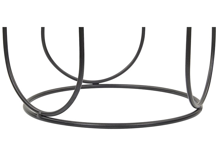 Beliani Świecznik czarny metalowy 25 cm okrągła forma dekoracja na stół nowoczesna Kategoria Świeczniki i świece Kolor Szary