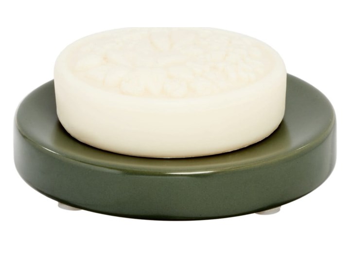 Zielona ceramiczna mydelniczka iDesign Eco Vanity Mydelniczki Kolor Zielony Ceramika Kategoria Mydelniczki i dozowniki