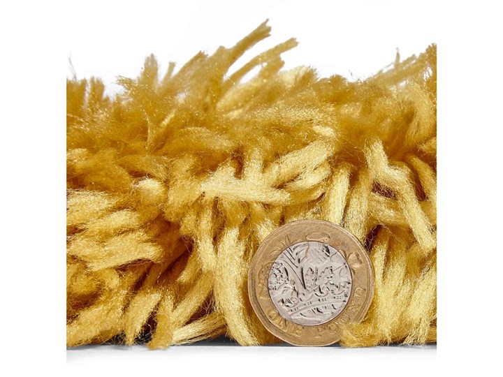 Żółty ręcznie tkany dywan Think Rugs Polar PL Yellow, 80x150 cm Dywany Prostokątny Pomieszczenie Salon Mikrofibra Akryl Kategoria Dywany
