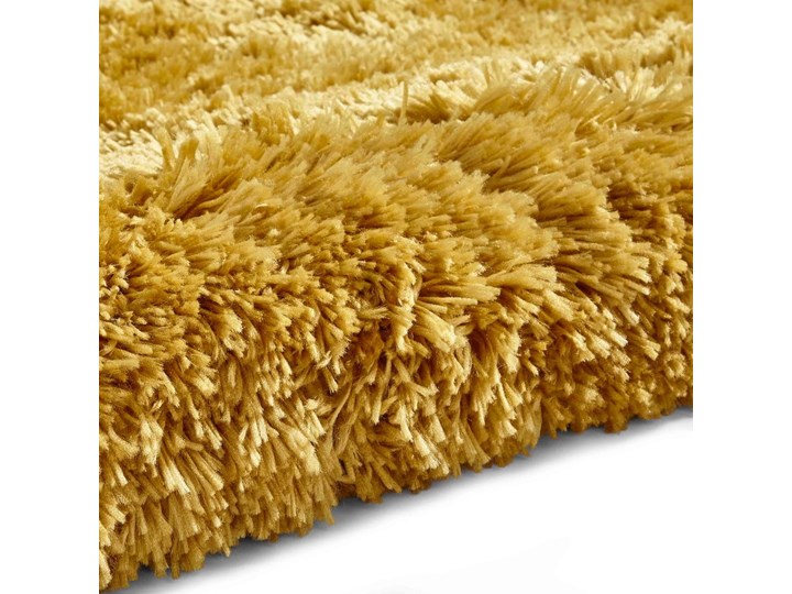 Żółty ręcznie tkany dywan Think Rugs Polar PL Yellow, 120x170 cm Wzór Jednobarwny Bawełna Dywany Prostokątny Mikrofibra Akryl Pomieszczenie Salon