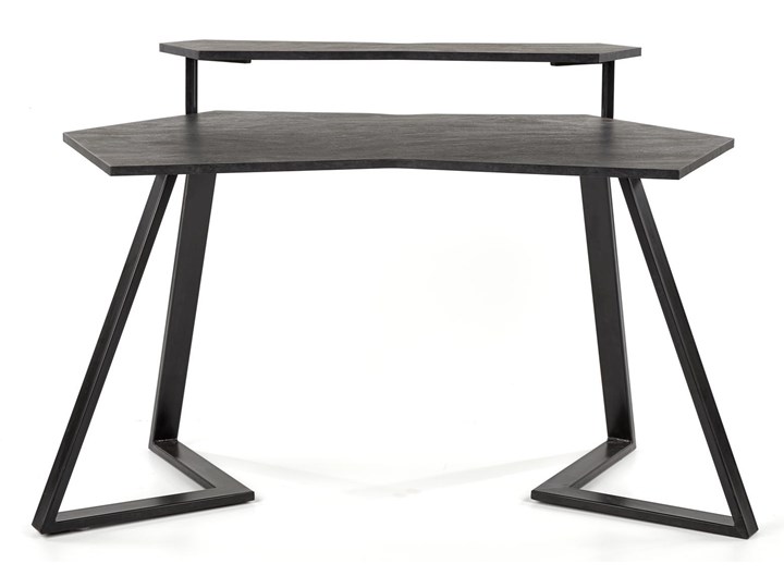 Designerskie biurko dla graczy Forks z nadstawką Metal Stal Biurko gamingowe Szerokość 130 cm Biurko z nadstawką Płyta meblowa Biurko regulowane Głębokość 60 cm Pomieszczenie Pokój nastolatka