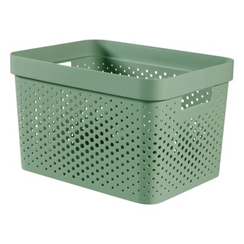 Zielony koszyk Curver Infinity Dots, 17 l
