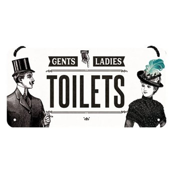 Dekoracyjna tabliczka ścienna Postershop Gents and Ladies Toilets