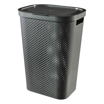 Szary kosz na pranie Curver Infinity Hamper, 60 l