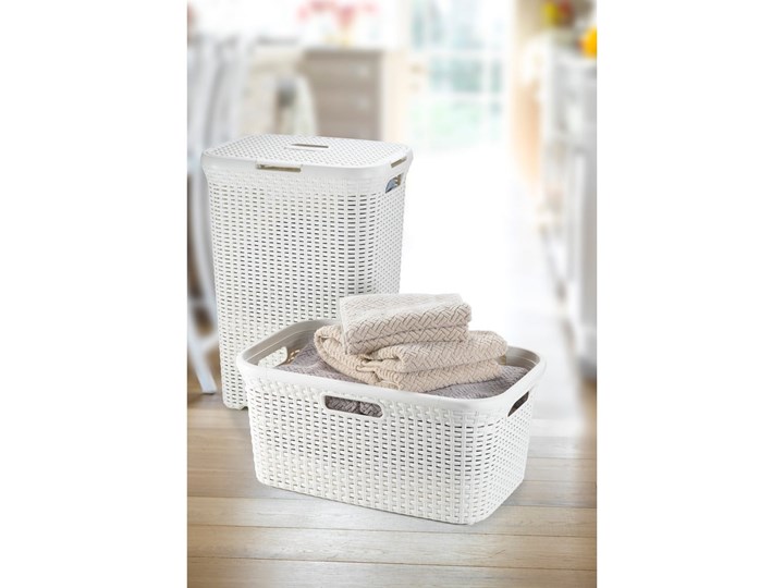 Biały kosz na pranie CURVER Hamper, 40 l Tworzywo sztuczne Kategoria