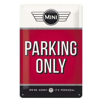 Dekoracyjna tabliczka ścienna Postershop Mini Cooper Parking Only
