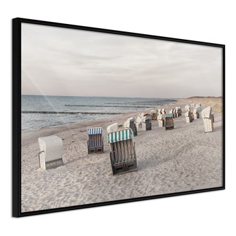 Plakat w ramie Artgeist Baltic Beach Chairs, 60x40 cm