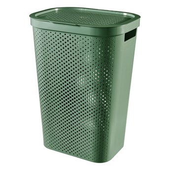 Zielony kosz na pranie Curver Infinity Hamper, 60 l