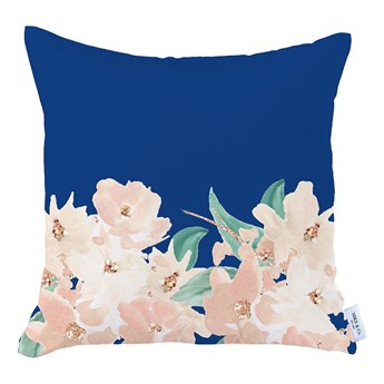 Niebiesko-różowa poszewka na poduszkę Mike & Co. NEW YORK Honey Roses, 43x43 cm