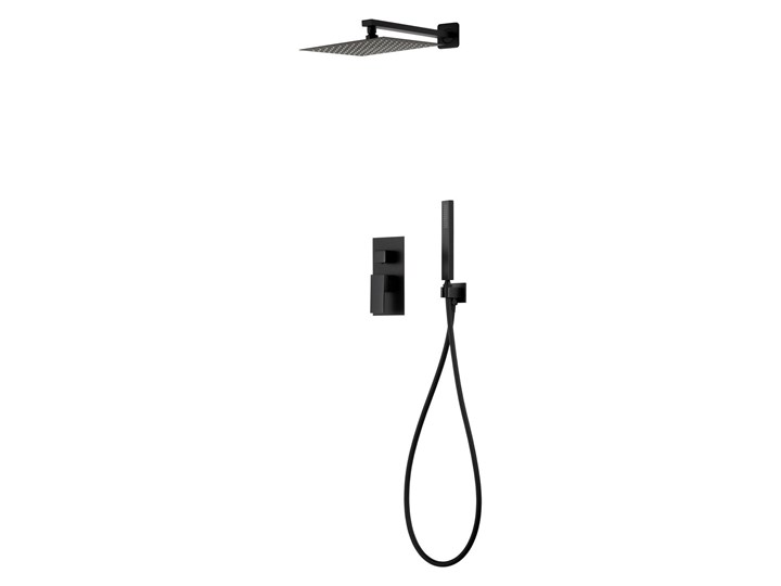 Prysznicowy zestaw podtynkowy Corsan Adour Z01M, Czarny Wyposażenie Z termostatem Wyposażenie Z baterią