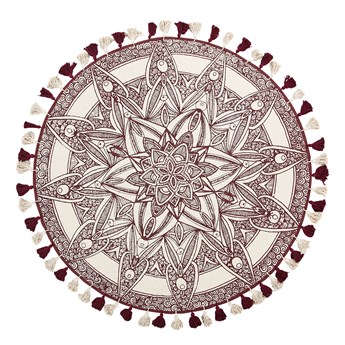 Beliani Dywan kremowy bawełniany okrągły ø 120 cm orientalny dodatek dywanik do salonu
