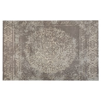 Beliani Dywan brązowoszary bawełniany 140 x 200 cm wzór orientalny vintage