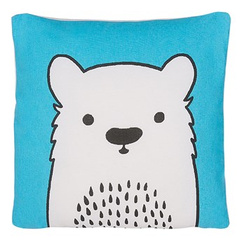 Beliani Poduszka dla dzieci niebieska materiałowa z wypełnieniem miś niedźwiadek maskotka przytulanka