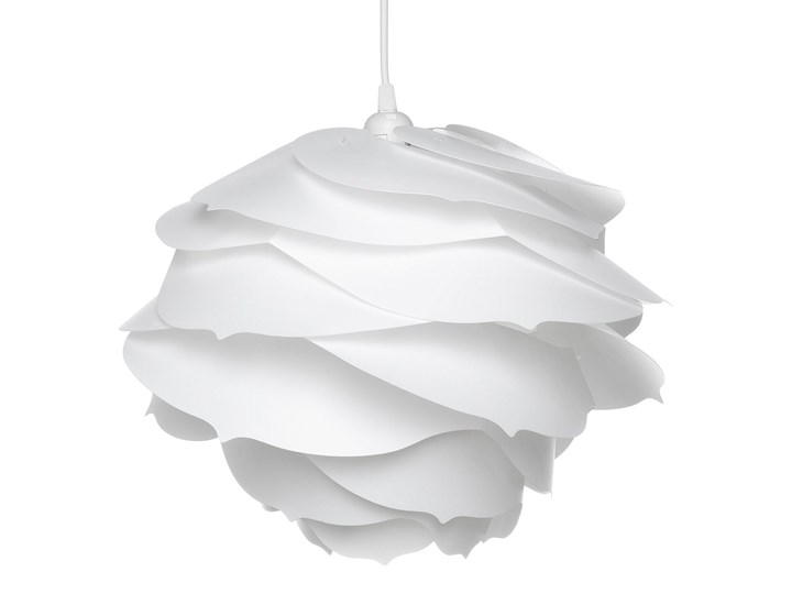 Beliani Lampa sufitowa biała 113 cm kształt kwiatu składana nowoczesna Lampa szyszka Metal Pomieszczenie Salon
