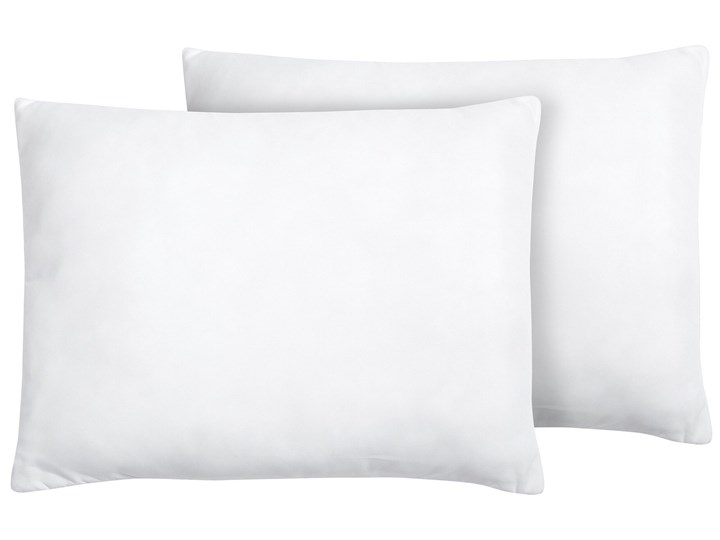 Beliani Zestaw 2 poduszek syntetycznych biały wypełniacz do poszewki 50 x 60 cm prostokątny