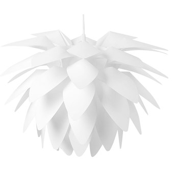 Beliani Lampa wisząca biała 50 cm dekoracyjna klosz w kształcie kwiatu nowoczesna