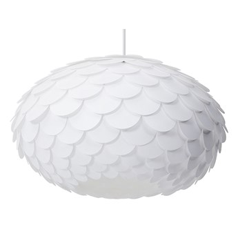 Beliani Lampa wisząca biała materiał syntetyczny 159 cm łuski styl nowoczesny skandynawski