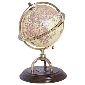 Beliani Figurka dekoracyjna globus w stylu vintage 16 cm
