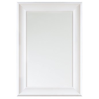 Beliani Lustro ścienne wiszące białe 60 x 90 cm prosta rama styl skandynawski minimalistyczny