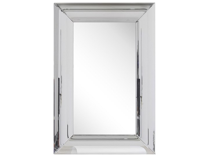 Beliani Lustro ścienne srebrne 60 x 90 cm prostokątne wiszące dekoracyjna rama styl glamour Lustro z ramą Kategoria Lustra Pomieszczenie Sypialnia