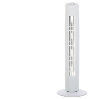 Beliani Wentylator kolumnowy biały materiał syntetyczny 80 cm 3 prędkości wiatrak do salonu