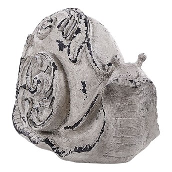 Beliani Figurka ogrodowa dekoracja szara z tworzywa sztucznego ślimak mała dekoracja ozdoba na ganek