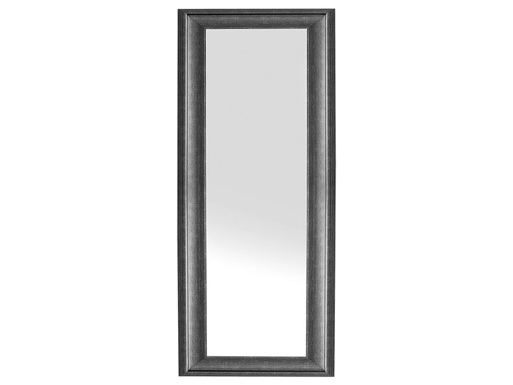 Beliani Lustro ścienne wiszące czarne 51 x 141 cm syntetyczna rama styl skandynawski minimalistyczny Kategoria Lustra Lustro z ramą Prostokątne Kolor Czarny