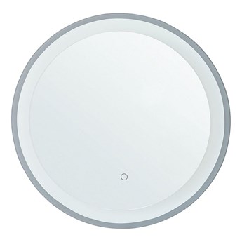 Beliani Lustro łazienkowe wiszące okrągłe 58 cm światło LED nieparujące dotykowy przycisk dekoracyjne