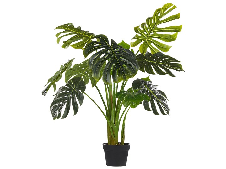 Beliani Sztuczna roślina doniczkowa materiał syntetyczny 113 cm monstera dekoracja do wnętrz Liście Kolor Zielony Kategoria Sztuczne kwiaty