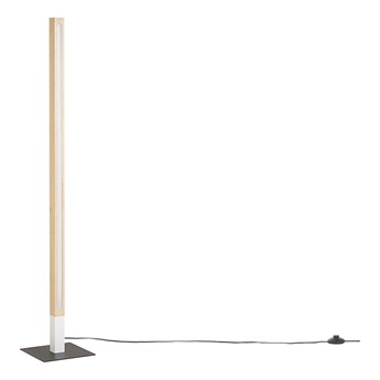 Beliani Lampa podłogowa LED jasne drewno stojąca do salonu sypialni nowoczesna minimalistyczna skandynawski design