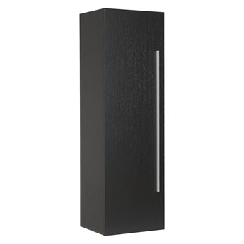 Beliani Szafka wisząca czarna 40 x 35 x 132 cm 4 półki wysoka nowoczesna