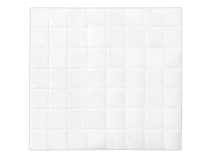 Beliani Kołdra całoroczna biała bawełniana 200 x 220 cm wypełnienie z mikrofibry podwójna spinana dwuczęściowa z szara satynowa lamówką 200x220 cm 155x220 cm Syntetyczna Kategoria Kołdry