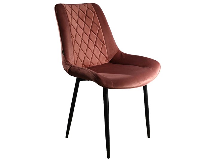 Krzesło różowe DC-6020 welur Metal Kolor Różowy Tkanina Tapicerowane Krzesło inspirowane Tworzywo sztuczne Pomieszczenie Salon
