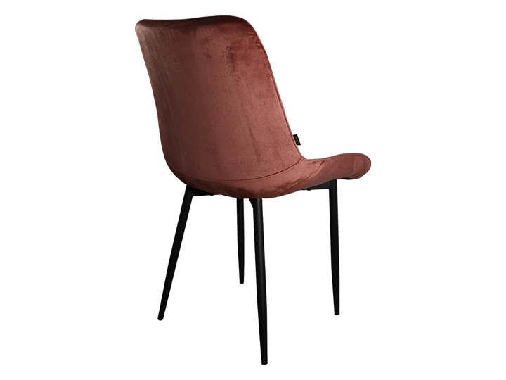Krzesło różowe DC-6020 welur Krzesło inspirowane Metal Tapicerowane Kolor Różowy Tworzywo sztuczne Tkanina Pomieszczenie Salon