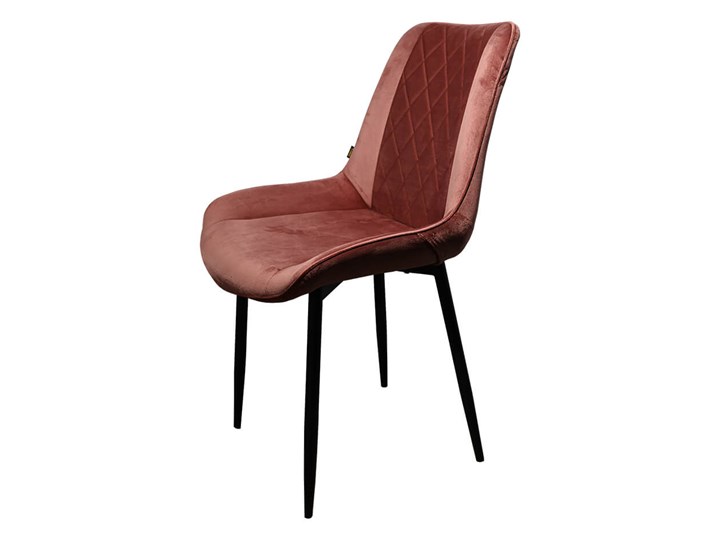 Krzesło różowe DC-6020 welur Tworzywo sztuczne Tkanina Metal Krzesło inspirowane Pomieszczenie Jadalnia Tapicerowane Rodzaj(n) Krzesła