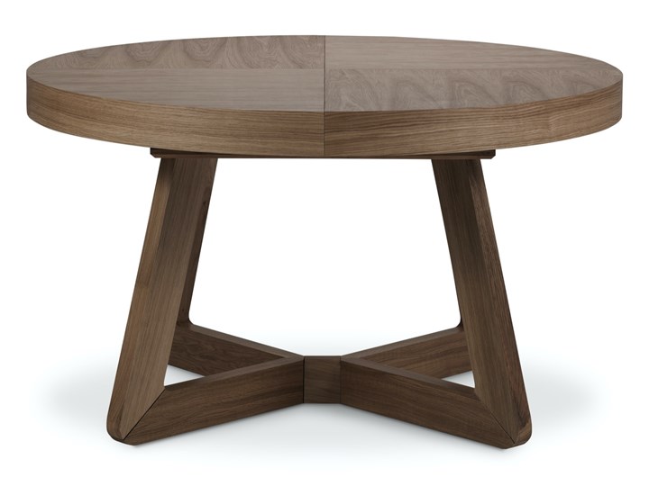 Stół rozkładany brązowy fornirowany 130-230x130 cm Płyta fornirowana Wysokość 76 cm Styl Skandynawski