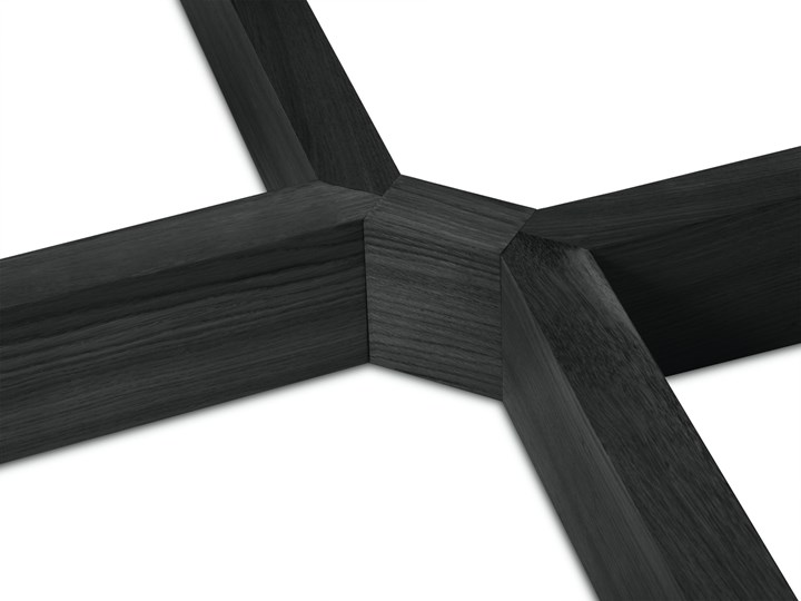 Stół rozkładany Dustin 130-230x130 cm czarny Rozkładanie Rozkładane