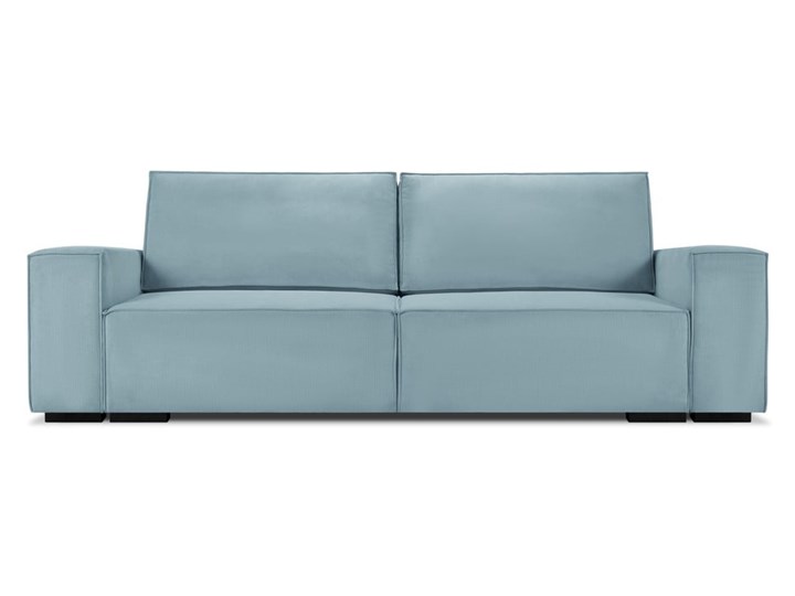 Jasnoniebieska sztruksowa rozkładana sofa Mazzini Sofas Azalea Materiał obicia Tkanina Szerokość 254 cm Głębokość 104 cm Wielkość Trzyosobowa