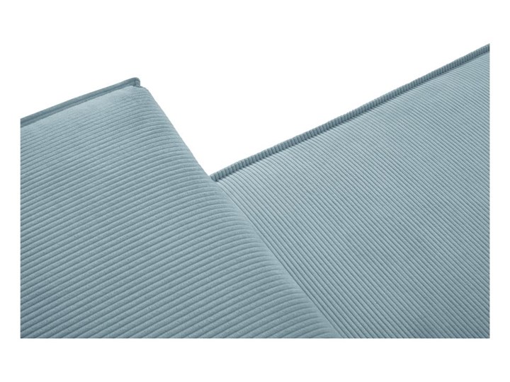 Jasnoniebieska sztruksowa rozkładana sofa Mazzini Sofas Azalea Boki Z bokami Głębokość 104 cm Szerokość 254 cm Kolor
