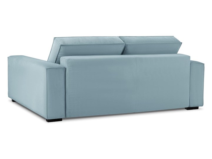 Jasnoniebieska sztruksowa rozkładana sofa Mazzini Sofas Azalea Głębokość 104 cm Szerokość 254 cm Typ Gładkie
