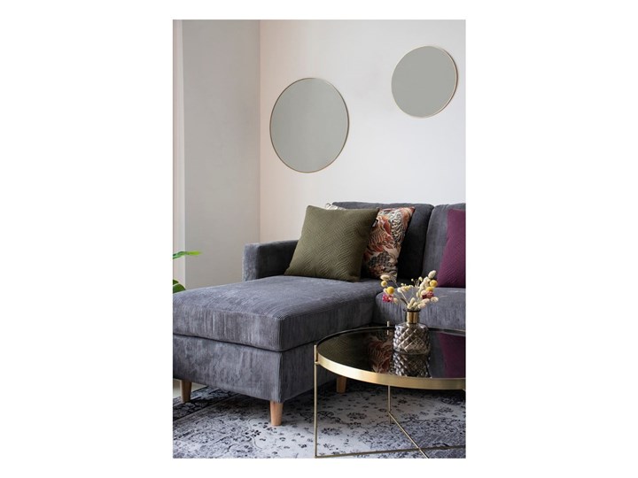 Lustro ścienne z ramą w kolorze złota House Nordic Jersey, ø 40 cm Lustro z ramą Pomieszczenie Salon