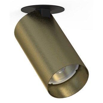 Lampa 1 punktowa podtynkowa MONO SURFACE I BRASS 10W GU10 | mosiądz