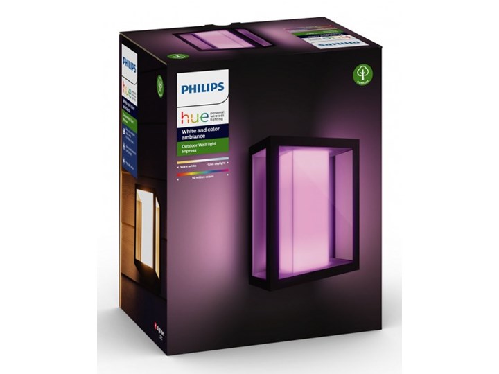 Lampa led Philips Hue Impress RGBW kinkiet large Kategoria Lampy ogrodowe Kinkiet ogrodowy Kolor Czarny
