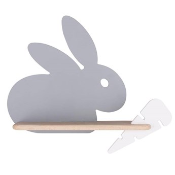 Lampa kinkiet półeczka 5W LED 4000K IQ Kids Rabbit szary+biały 21-84743