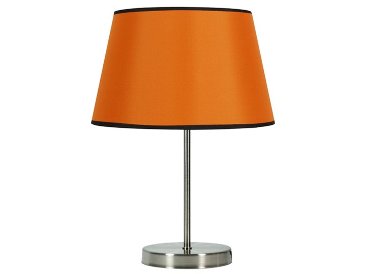 Lampa gabinetowa/stołowa/nocna PABLO 41-34106 pomarańczowa 1x60W E27 Lampa z abażurem Tworzywo sztuczne Lampa nocna Chrom Kolor Pomarańczowy Wysokość 37 cm Stal Tkanina Kategoria Lampy stołowe