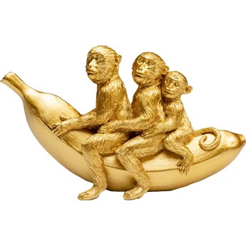 Figurka dekoracyjna Banana Ride 20x12 cm złota