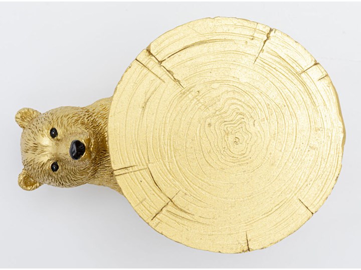 Podkładki pod kubki Playing Bear Ø8 cm złote Kolor Złoty Podkładka pod kubek Kategoria Podkładki kuchenne