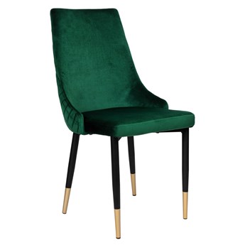Krzesło tapicerowane Vermont Velvet ciemno-zielony