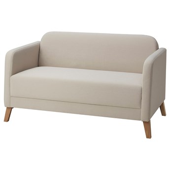 IKEA LINANÄS Sofa 2-osobowa, Vissle beżowy, Głębokość: 80.5 cm